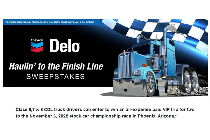 The 2022 Delo® Haulin’ to the Finish Line Sweepstakes - Win VIP NASCAR Tickets and More!