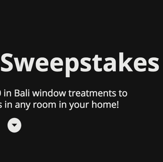 The Bali Blinds Sweepstakes