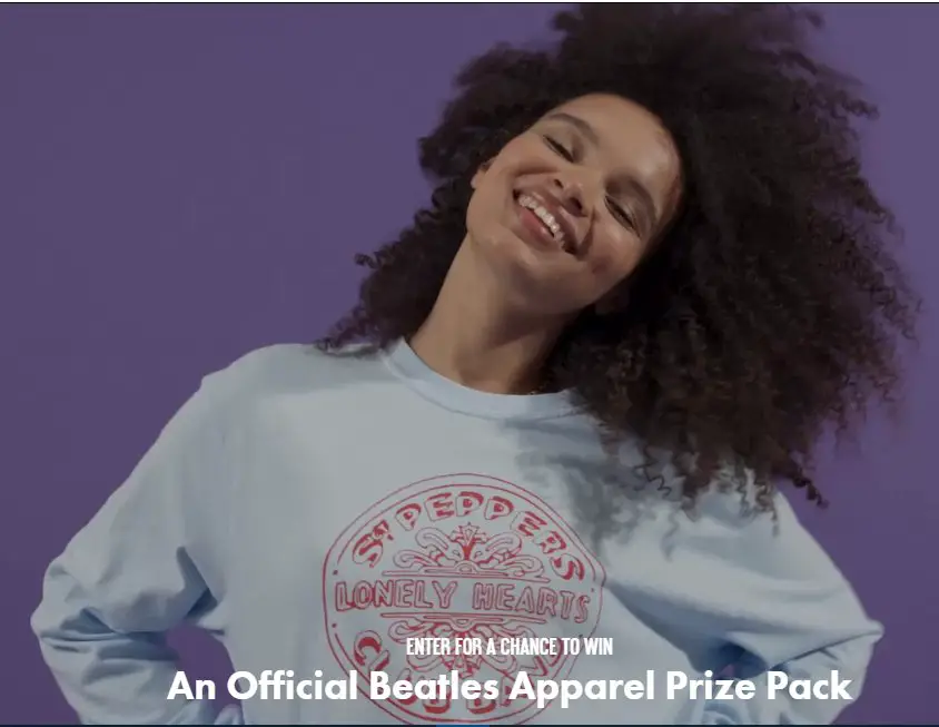 The Beatles Prize Pack Sweepstakes - Win An Official Beatles Apparel Prize Pack