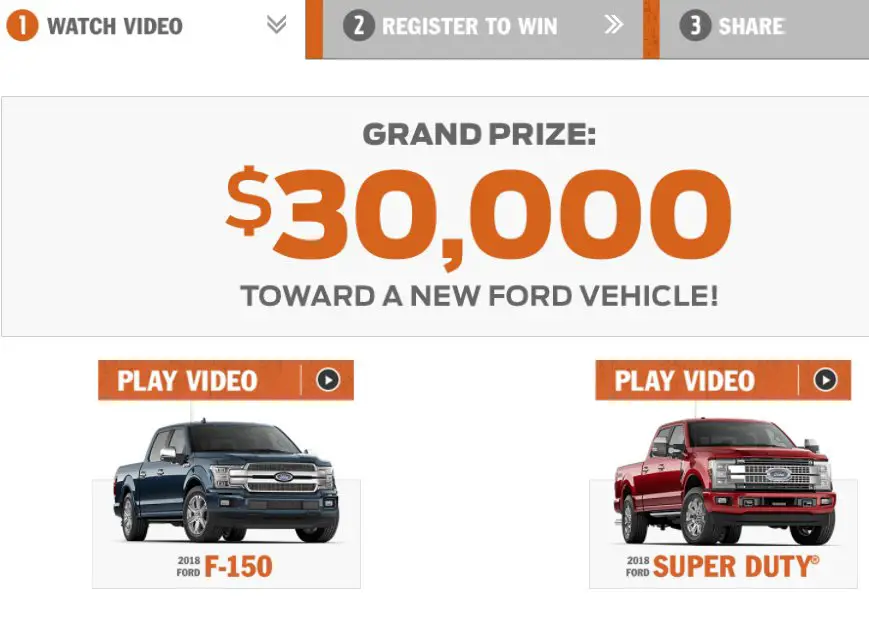 The Ford Event Sweepstakes