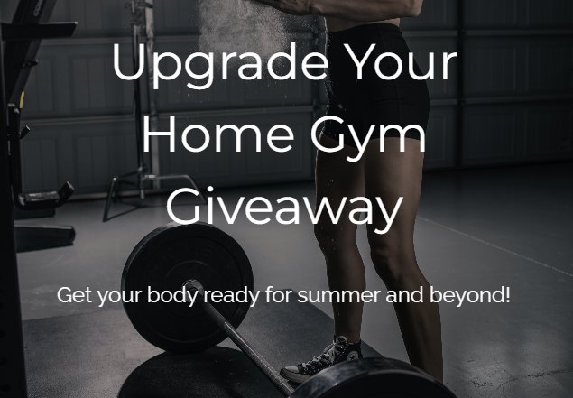 The Future Party Upgrade Your Gym Giveaway - Win $2,000 Cash To Upgrade Your Gym