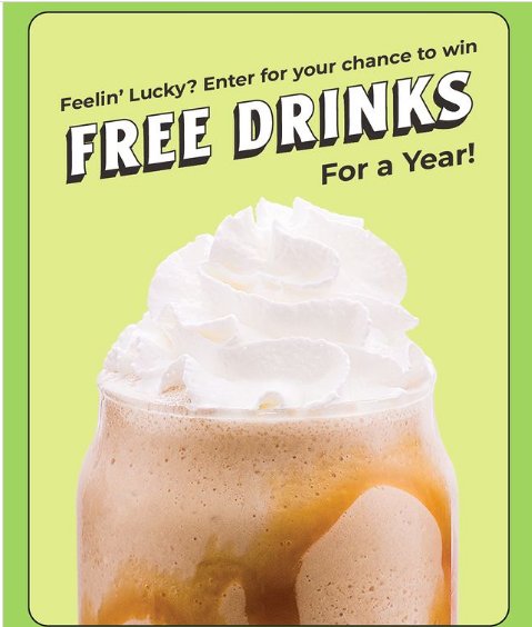 The Human Bean Free Drinks For A Year Sweepstakes