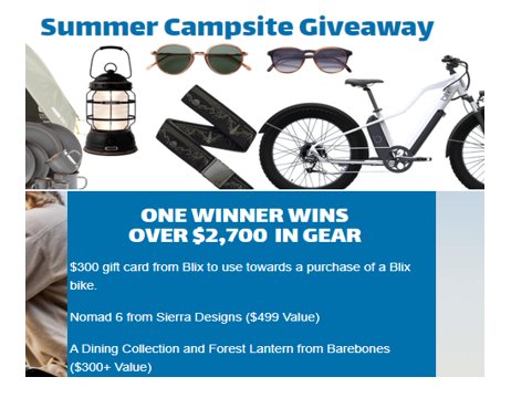 The Nomadik Summer Campsite Giveaway - Win $2,700 Worth of Gear