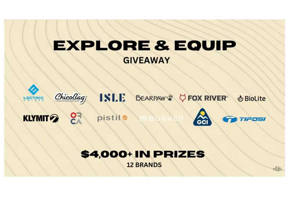 The Outdoor Giveaway Co. Explore & Equip Giveaway - Win Outdoor Gear, An EBike & More