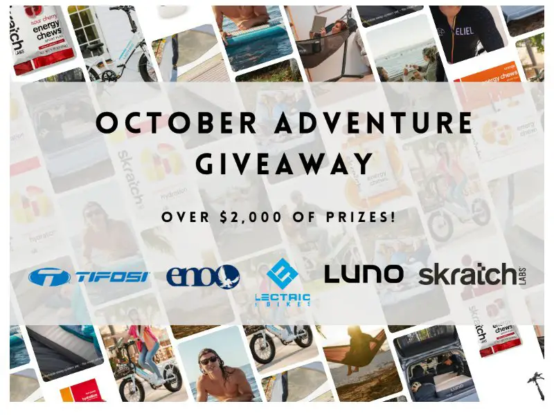 The Outdoor Giveaway Co. October Adventure Giveaway - Win An EBike, Gift Cards & More