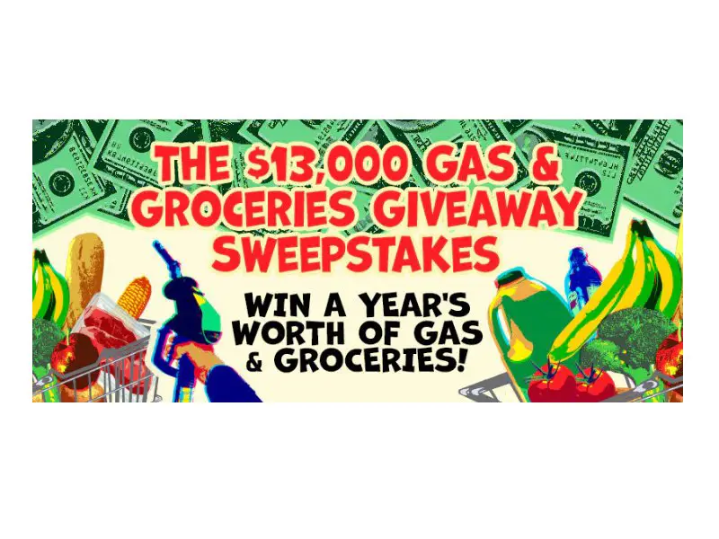 TheFish.com $13,000 Gas & Groceries Giveaway Sweepstakes - Win Free Gas & Groceries For A Year