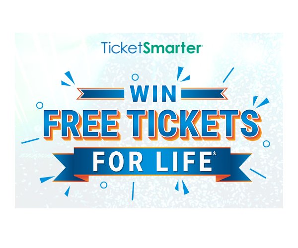 TicketSmarter Win Free Tickets For Life Sweepstakes - Win $2,000 Worth Of Tickets For 40 Years & More (6 Winners)