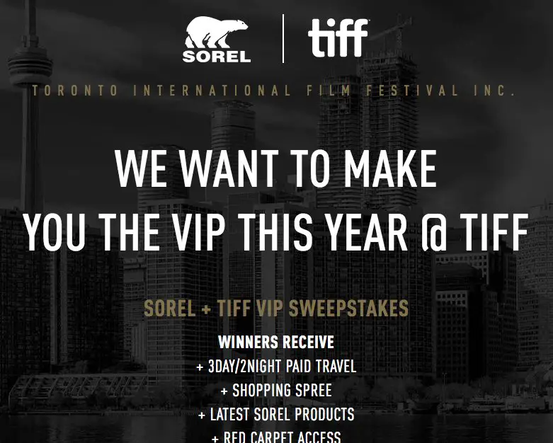 TIFF VIP Red Carpet Experience Sweepstakes