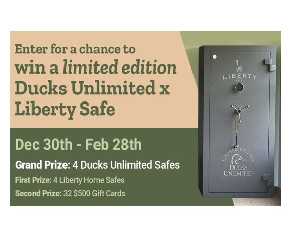 Tractor Supply Company Liberty Safe & Ducks Unlimited Sweepstakes -  Win A Home Safe