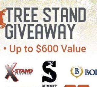 Tree Stand Giveaway, 20 Winners