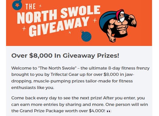 Trifecta The North Swole Sweepstakes - Over $8,000 In Giveaway Prizes Up For Grabs