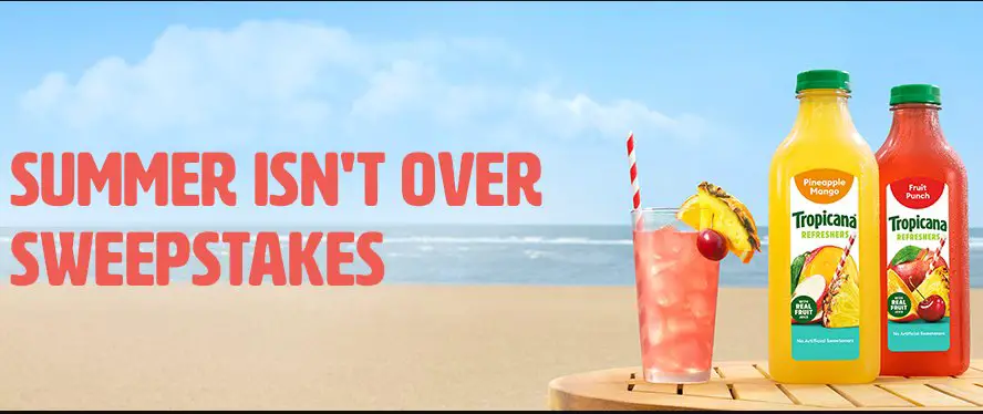 Tropicana Summer Isn’t Over Sweepstakes - Win A 2-Night Trip To The Hamptons