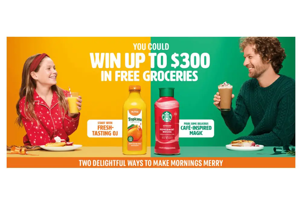 Tropicana X Starbucks Two Delightful Ways Sweepstakes - Win A Gift Card Up To $300 (315 Winners)