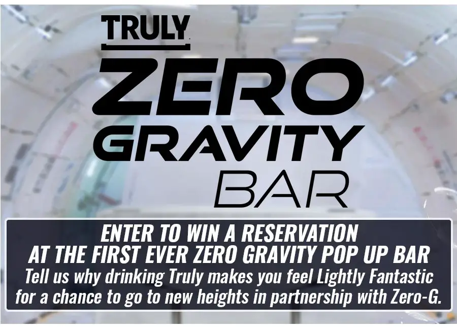 Truly Hard Seltzer Zero Gravity Contest - Win A Zero Gravity Flight Experience For Two (Five Winners)