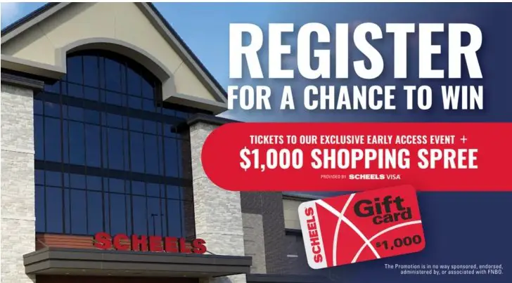 Tulsa SCHEELS Early Access Giveaway – Win 1 Of 5 $1,000 SCHEELS Gift Cards