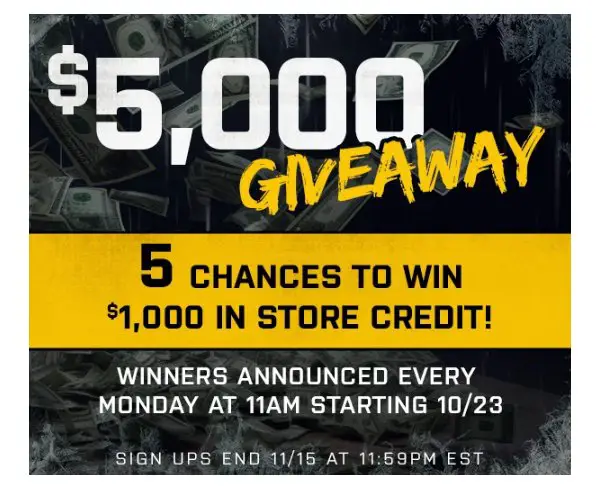 Turn 5 2023 Holiday Sweepstakes - Win $1,000 Store Credit (5 Winners)