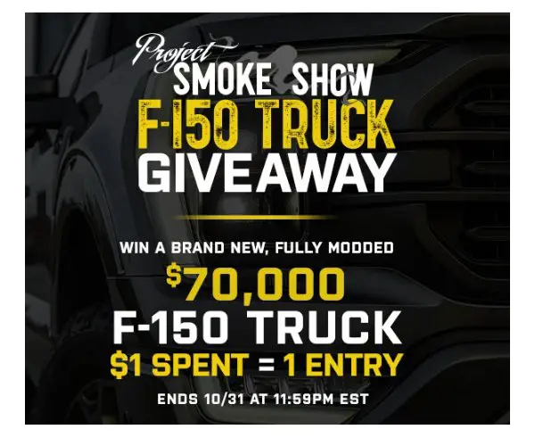 Turn 5 Project Smoke Show F-150 Truck Giveaway - Win A Custom Ford F-150