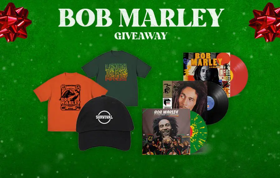 uDiscover Music Bob Marley Festive Giveaway - Win 3 Bob Marley albums {vinyl}, 2 t-shirts & 1 hat