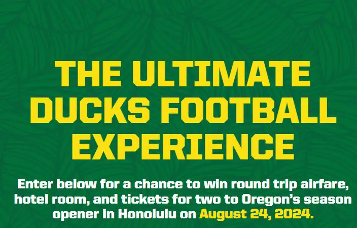 Ultimate Ducks Experience Giveaway - Win A Free Trip For 2 To Honolulu, Hawaii + More