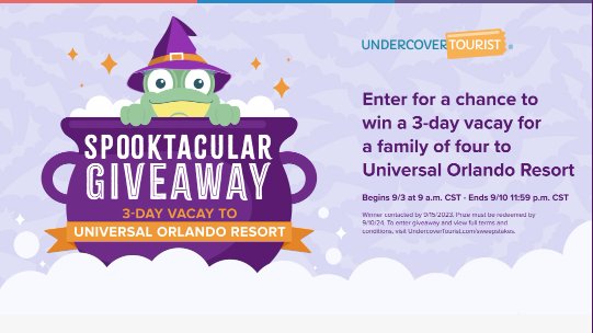 Undercover Tourist’s Spooktacular Giveaway - Win A 3-Night Stay For 4 At Universal Studios Orlando