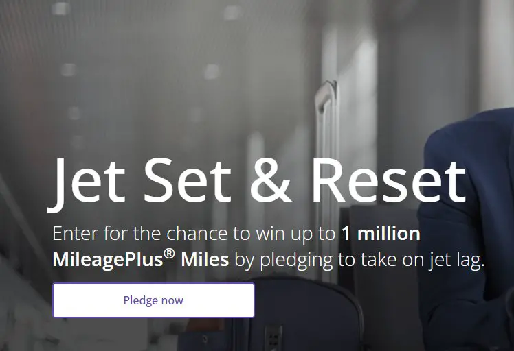 United Airlines Chase "Jet Set & Reset" Sweepstakes - Win 1 Million Mileage Plus Miles & More