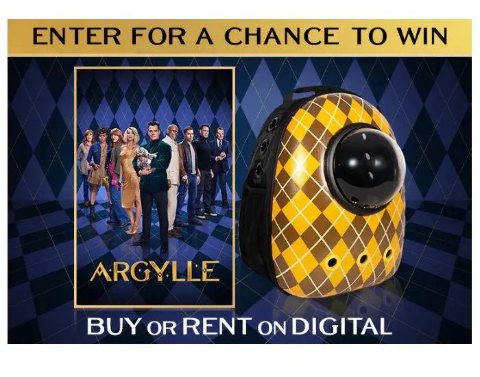 Universal Pictures Argylle Sweepstakes - Win A Blu-ray Copy Of Argylle & A Cat Backpack (5 Winners)