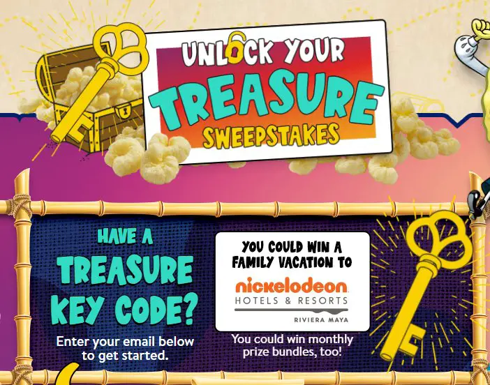 Unlock Your Treasure Sweepstakes - Win A Nickelodeon Hotels & Resorts Family Vacation