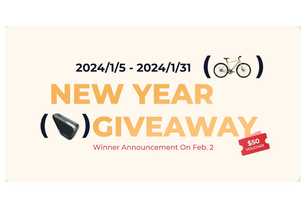 US Tenways New Year Giveaway - Win An EBike, Power Bank & More