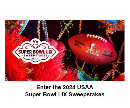 USAA NFL Super Bowl LIX Sweepstakes - Win A Trip For 2 To New Orleans For The Super Bowl