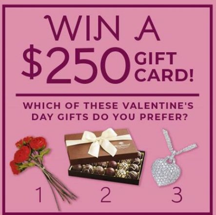 Valentine's Day Gift Card Sweepstakes