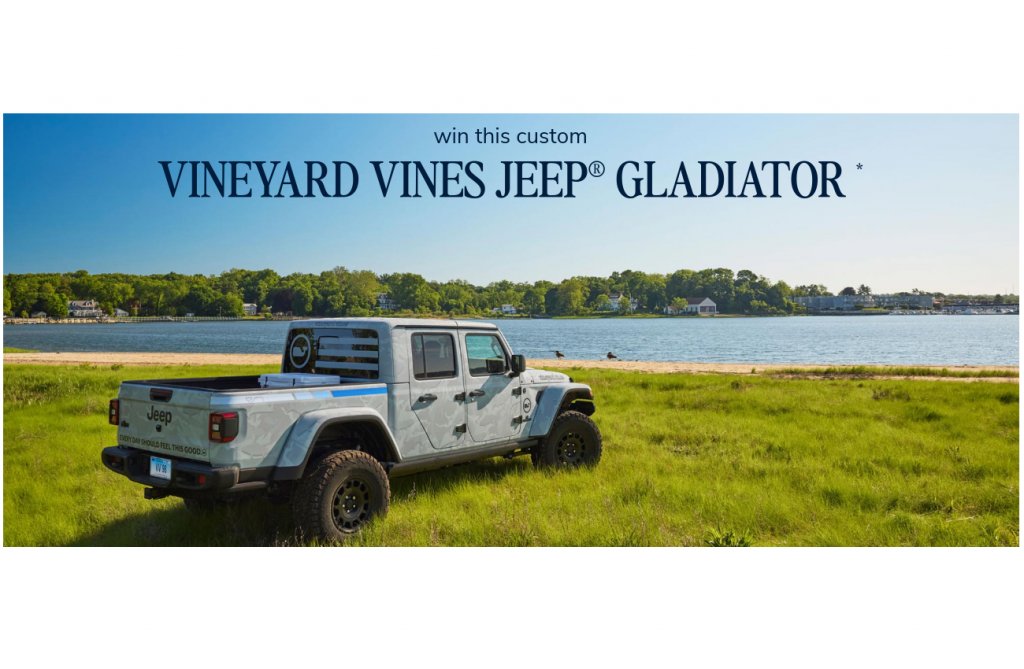 Vineyard Vines Ultimate Jeep Giveaway - Win A 2024 Jeep Gladiator Rubicon 4X4 & More