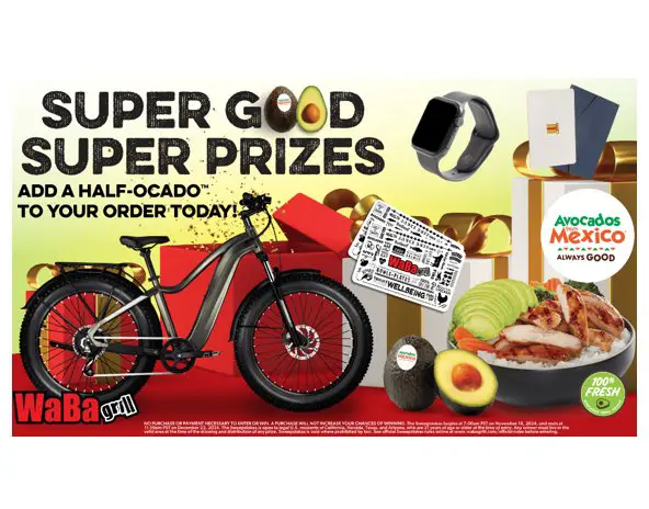 Waba Grill Avocados From Mexico Super Good Sweepstakes - Win A $2,000 Aventon 2 e-Bike, Apple Watch Or Other Prizes