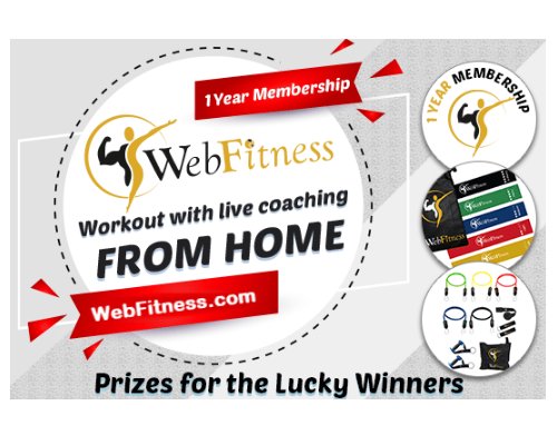 WebFitness June Giveaway - Win A Workout From Home Subscription + Exercise Equipment