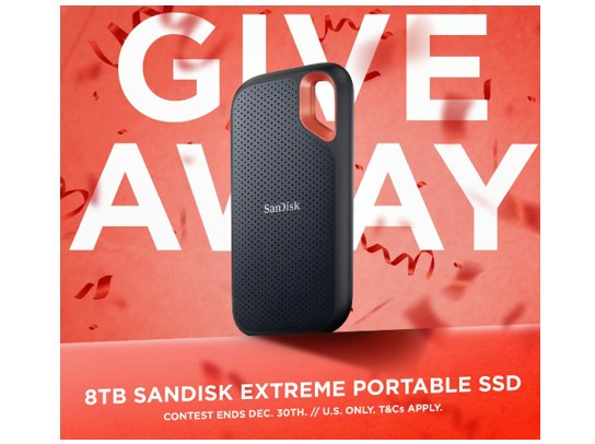 Western Digital 8TB SanDisk Extreme Portable SSD Giveaway - Win An 8TB External Hard Drive Worth $700