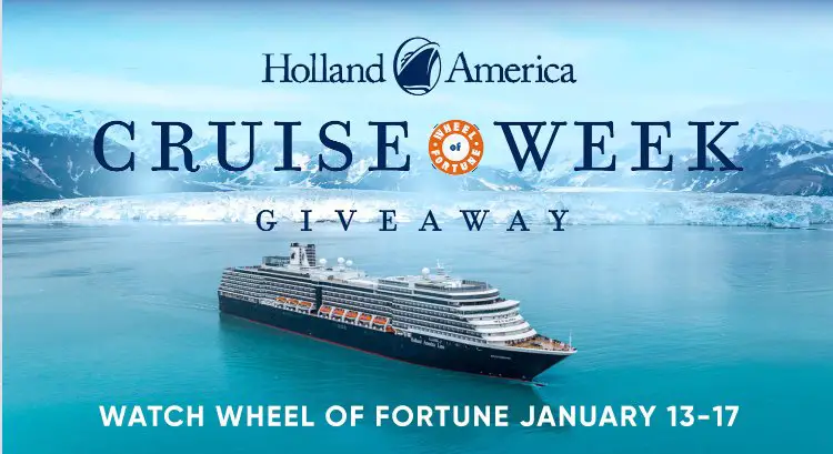 Wheel Of Fortune Holland America Cruise Giveaway – Win A 6– Night Cruise For 2 (6 Winners)