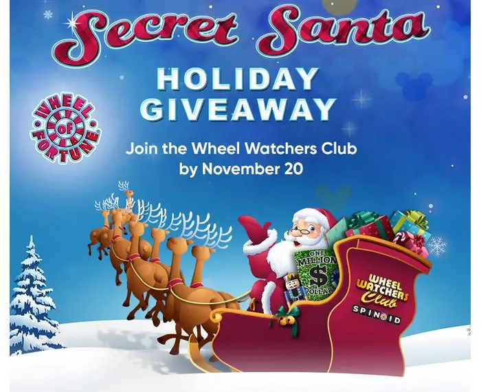 Wheel of Fortune Secret Santa Holiday Giveaway VII - Win Up to $100,000