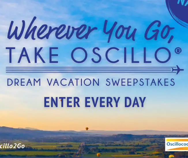 Wherever You Go Take Oscillo Sweepstakes