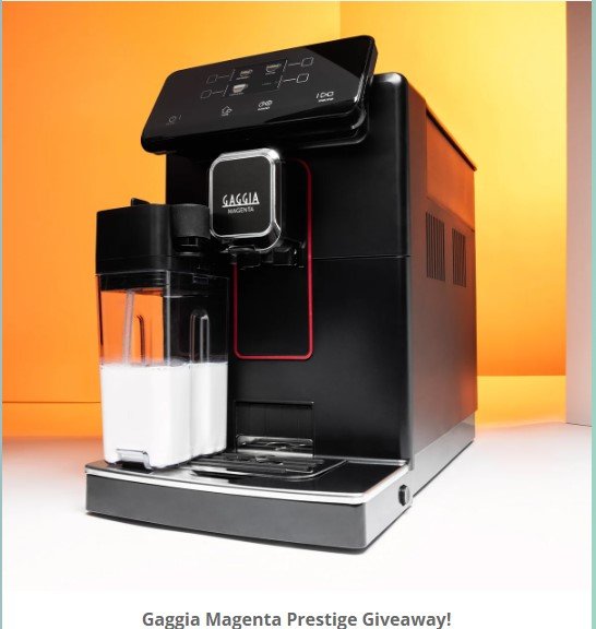 Whole Latte Love February Giveaway - Win A Gaggia Magenta Prestige Super-Automatic Espresso Machine