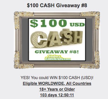 Win $100 Cash!