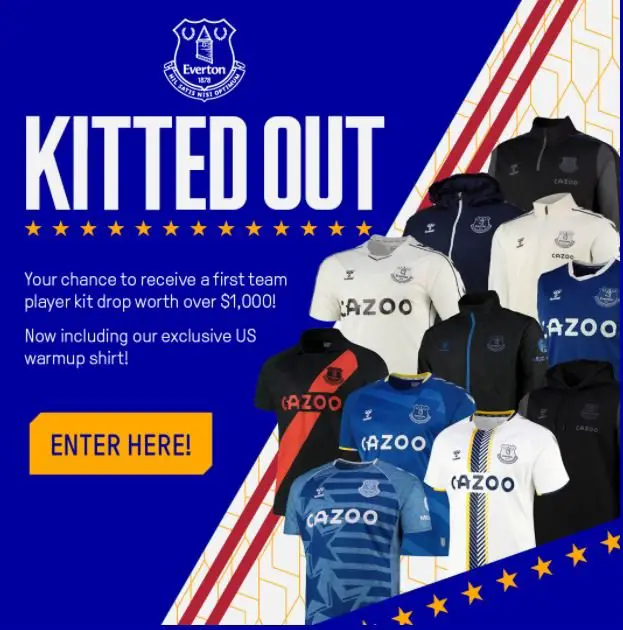 Win $1000 Worth Of Official Everton FC Merch In The Kitted Out Giveaway