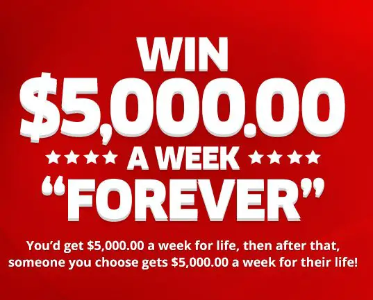 Win $5,000 Weekly For Life In The PCH $5,000 A Week Sweepstakes