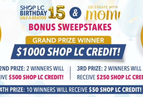 Win A $1,000 ShopLC Gift Card For  A Shopping Spree