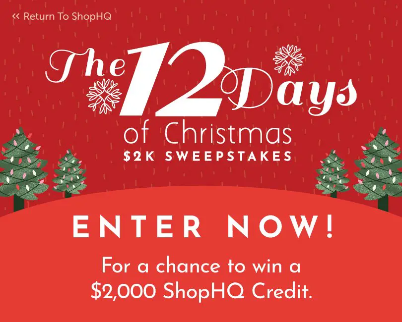 Win A $2,000 ShopHQ Shopping Spree In The 12 Days of Christmas Sweepstakes