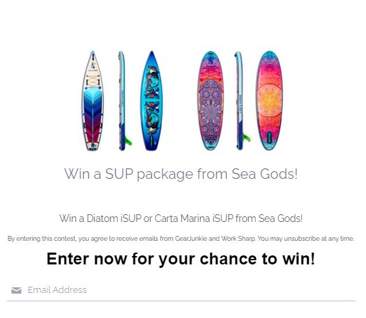 Win A $3,000 Inflatable StandUp Paddleboard Package