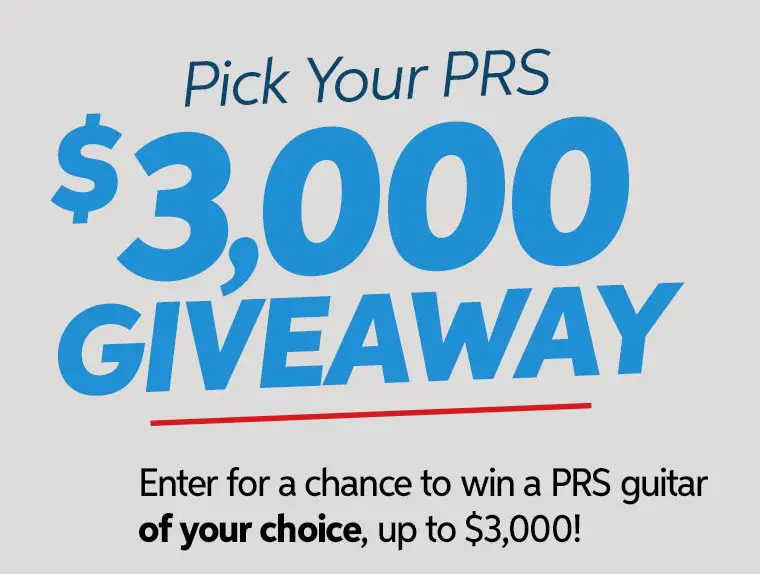 Win A $3,000 PRS Guitar In The Sweetwater Pick Your PRS Guitar Giveaway