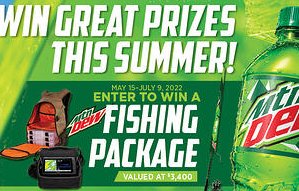 Win A $3,400 Fishing Gear Package In The Get Out & Dew Summer Sweepstakes