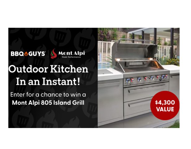 Win A $4,300 GrillIn The BBQ Guys Outdoor Kitchen Giveaway