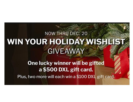 Win A $500 Gift Card In The Destination XL Win Your Holiday Wishlist Giveaway