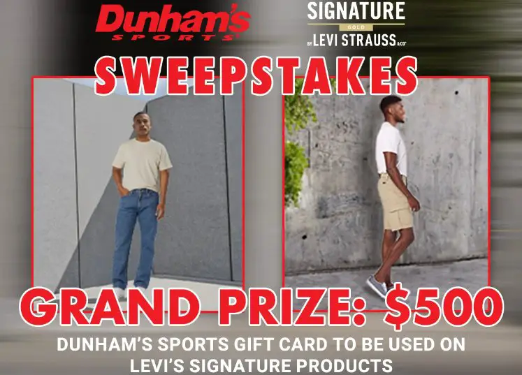 Win A $500 Gift Card In The Dunham's Sports & Levi's Sweepstakes