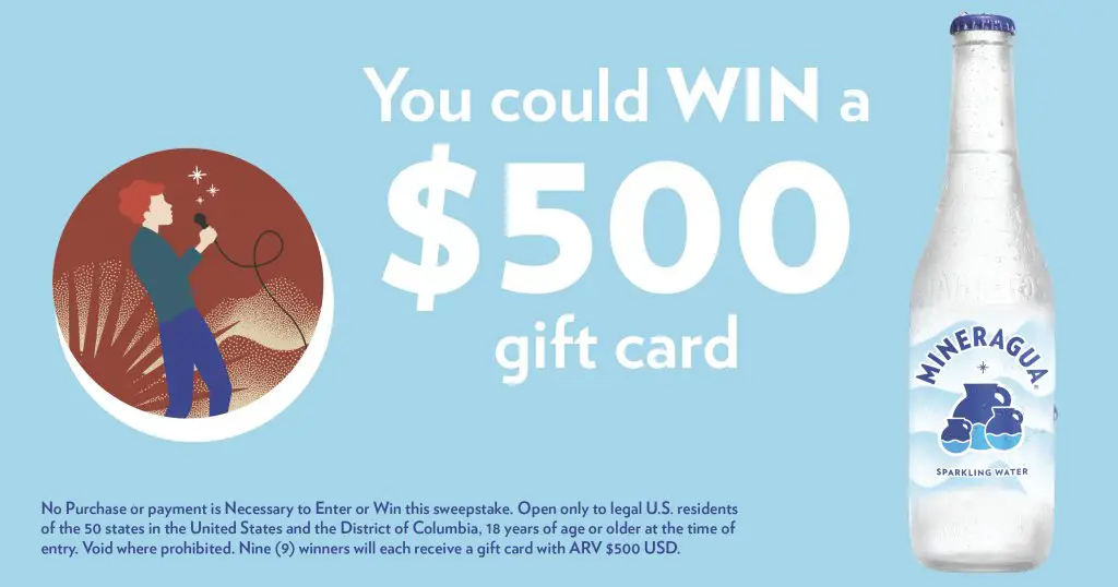 Win A $500 Prepaid Gift Card In The Mineragua Light Your Spark Sweepstakes